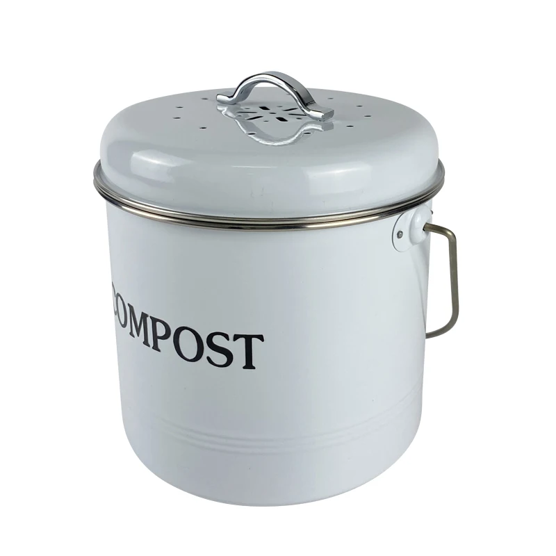 Kitchen Counter Countertop  Food Waste Food Scrap Compost Bin Bucket with Lid