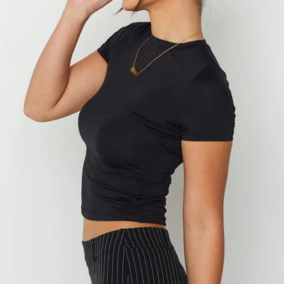 Custom Manufacturer Basic Y2K Blanks White Luxury Tshirts Cotton T-Shirt T Shirt Baby Tees Crop Tops For Women