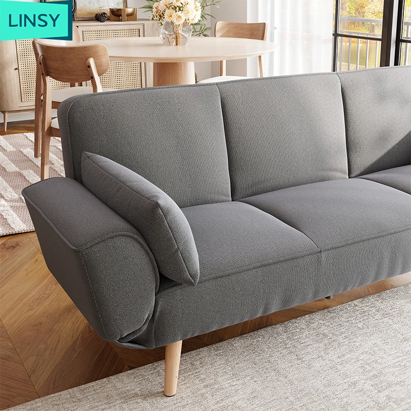 Linsy Durable and foldable wholesale small unit living room L shape 3-seater sofa bed