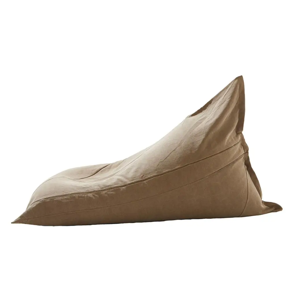 
nordic style simple durable brown foam bean bag lazy sofa adult bean bag chair 