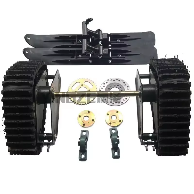General purpose Kart UTV Trolley four rear wheels ATV Snow Sand snowmobile track assembly pedal push trailer