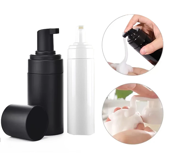 Customizable PET Black Matte Foaming Hand Soap Pump Bottle for Face Masks and Shampoo Personalized Logo Printing