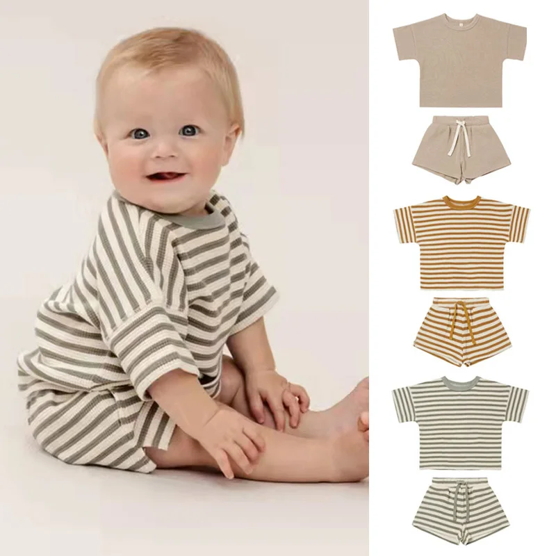 new arrivals clothing 2022 Baby Clothes Set Kids Shorts Children Girls T Shirt and short Quantity Doll baby boutique clothes