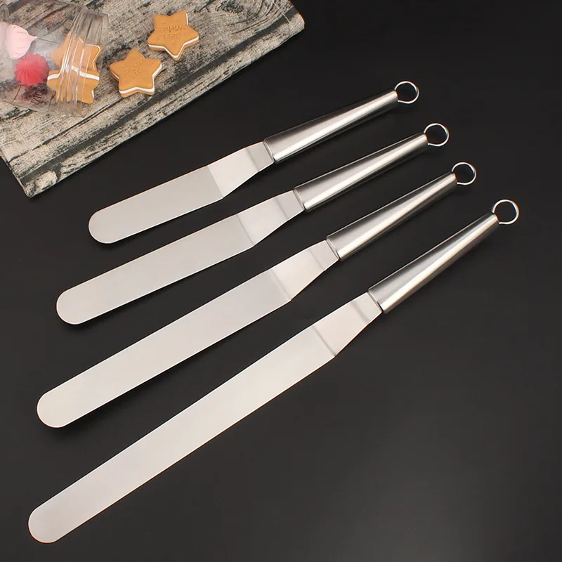 Wholesale Stainless Steel angled icing spatula professional cake icing spatula set