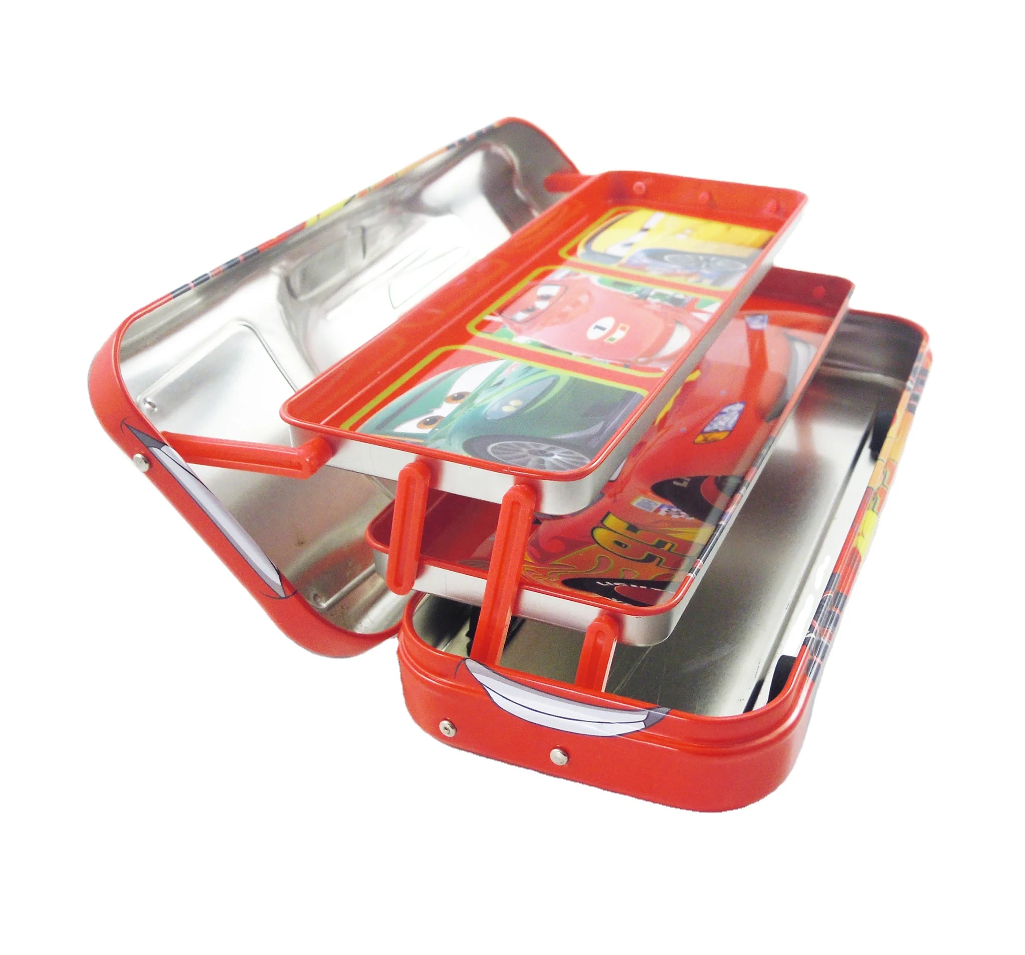 China factory hot sale durable customised car shape metal tin pencil case box