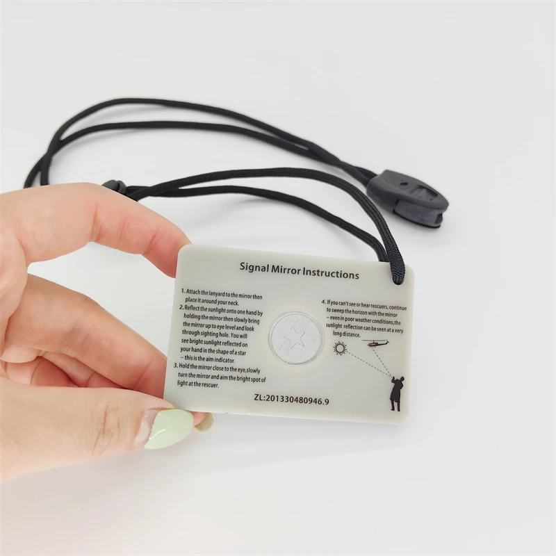 JK-LM-009  Camping Hiking Super Outdoor signal Mirror for Survival Emergency Gear Kit