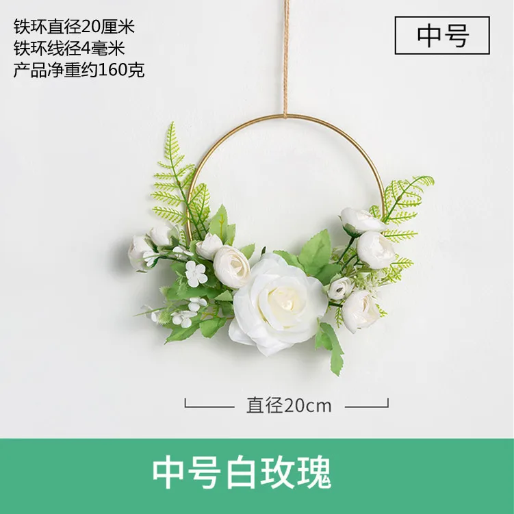 New design hot selling Golden Iron Ring Wedding Decoration Flower Ring Wall Home Decoration