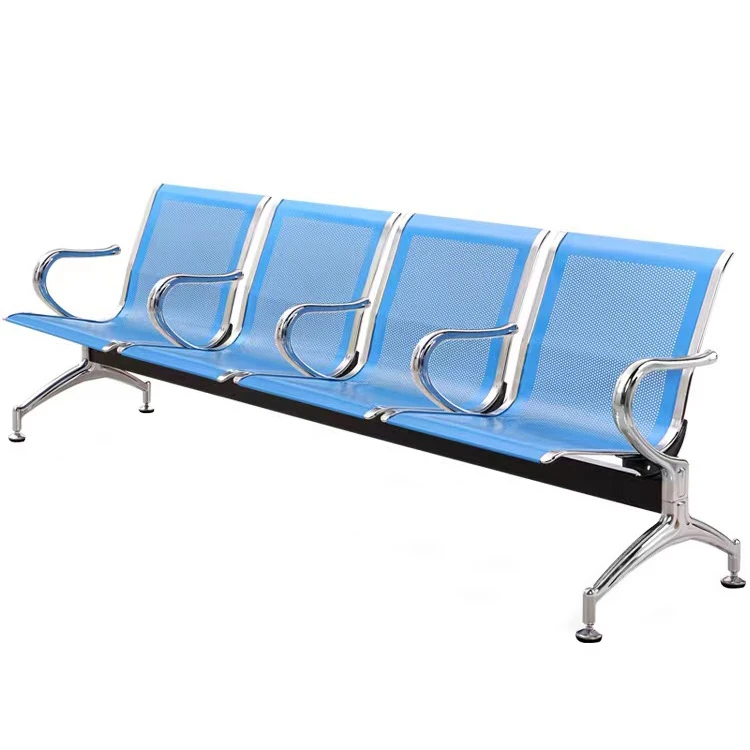 Factory Direct Sell Reception Waiting Room Visitor 4 Seater Price Ergonomic Airport Chair For Salon