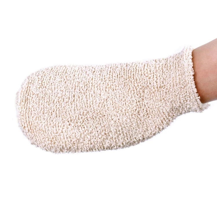 Eco-Friendly  Natural Plant Fiber Hemp Body Bath mitt Exfoliating Hand Scrubber Glove