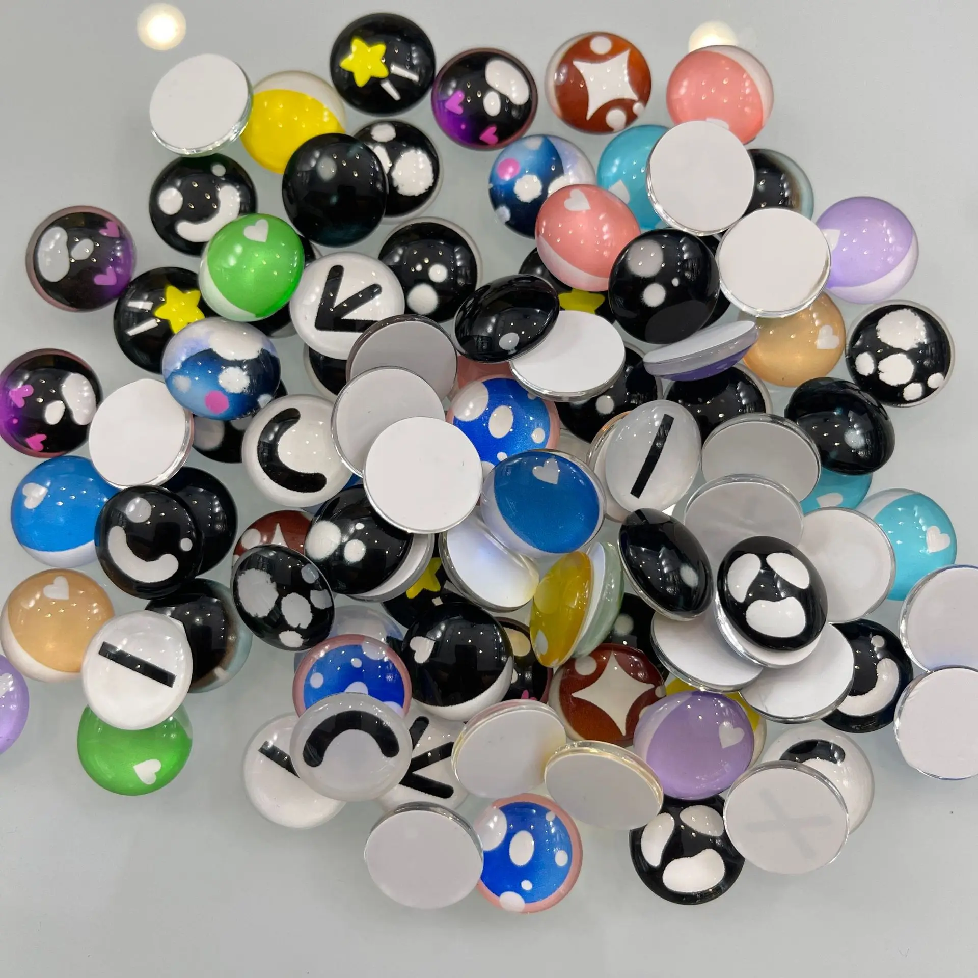 Luminous glass gemstone decorative stone
