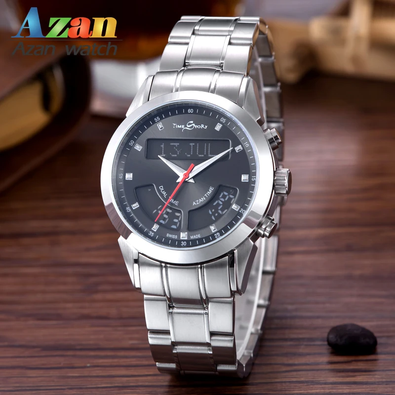Azan Wrist Watch Islamic Religious Holy Quran Mecca Direction Qibla Watch