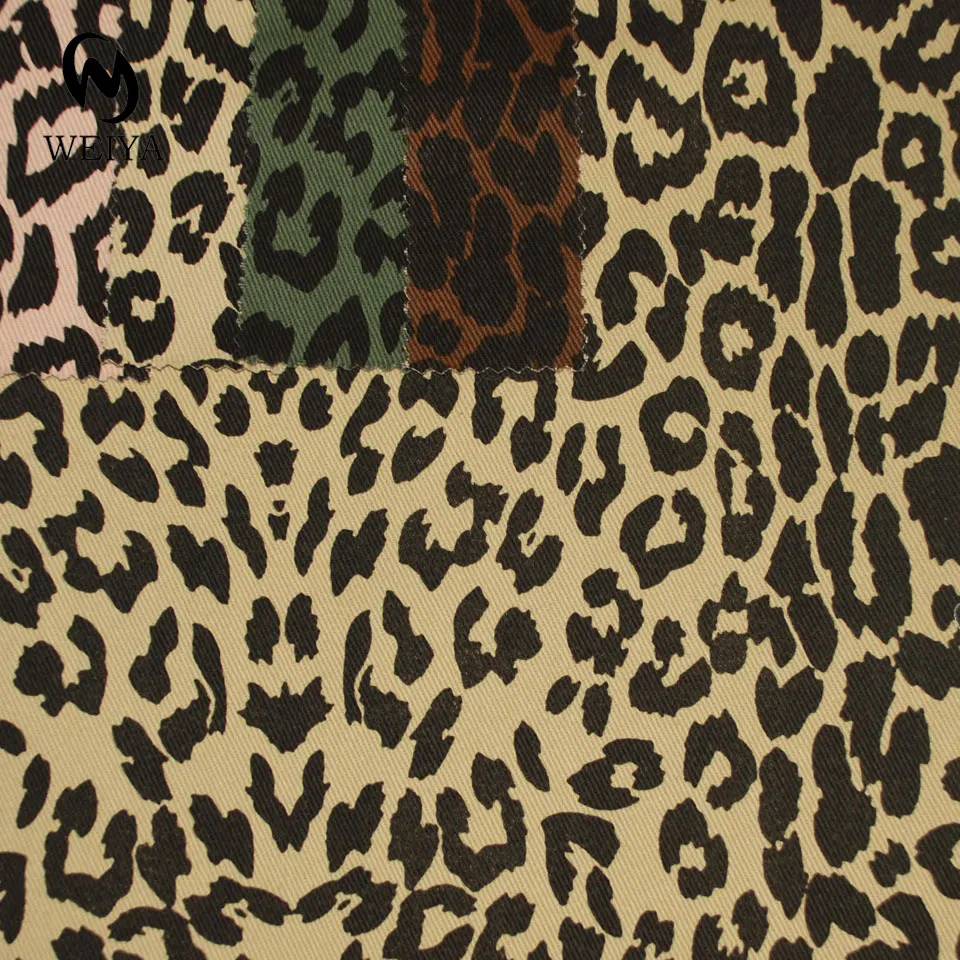 New hot products heavy weight material 100 cotton twill wholesale animal leopard print fabric for suit coat