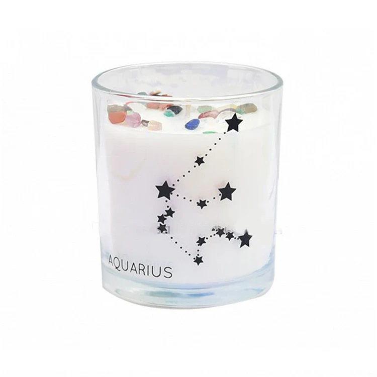  New Design Custom Scented Luxury Soy Wax Colored Glass Crystal