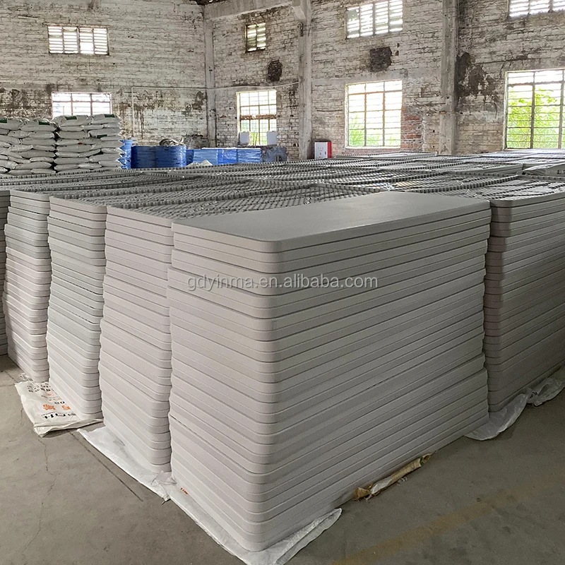 Квадратный 6 футов 180 см Пластиковый складной столик из полиэтилена HDPE со стальными ножками с порошковым покрытием для барбекю