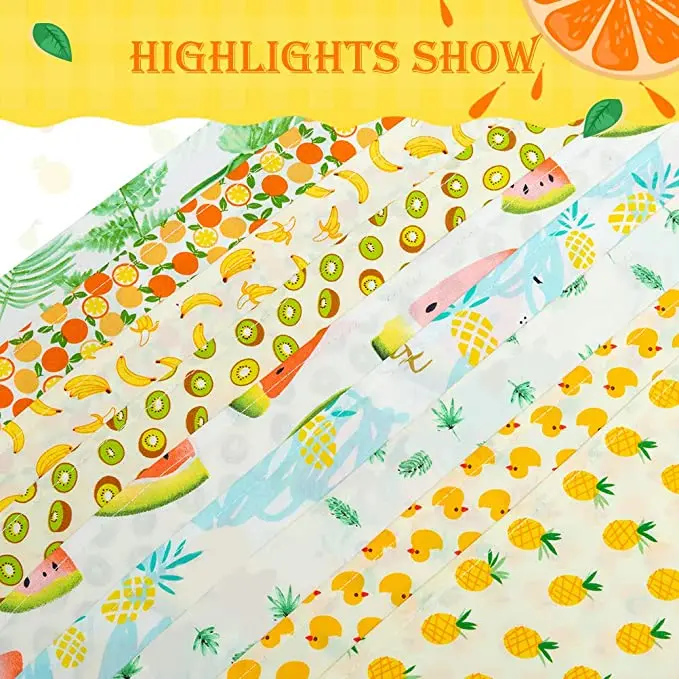 Cute Dog Bandana Fruit Hawaii Pattern Cooling Summer Style Soft Dog Triangle Custom Pet Bandana