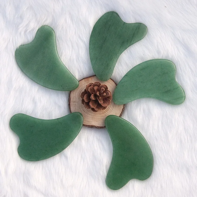 Wholesale original customized dolphin shaped  nepharite green jade gua sha acupuncture