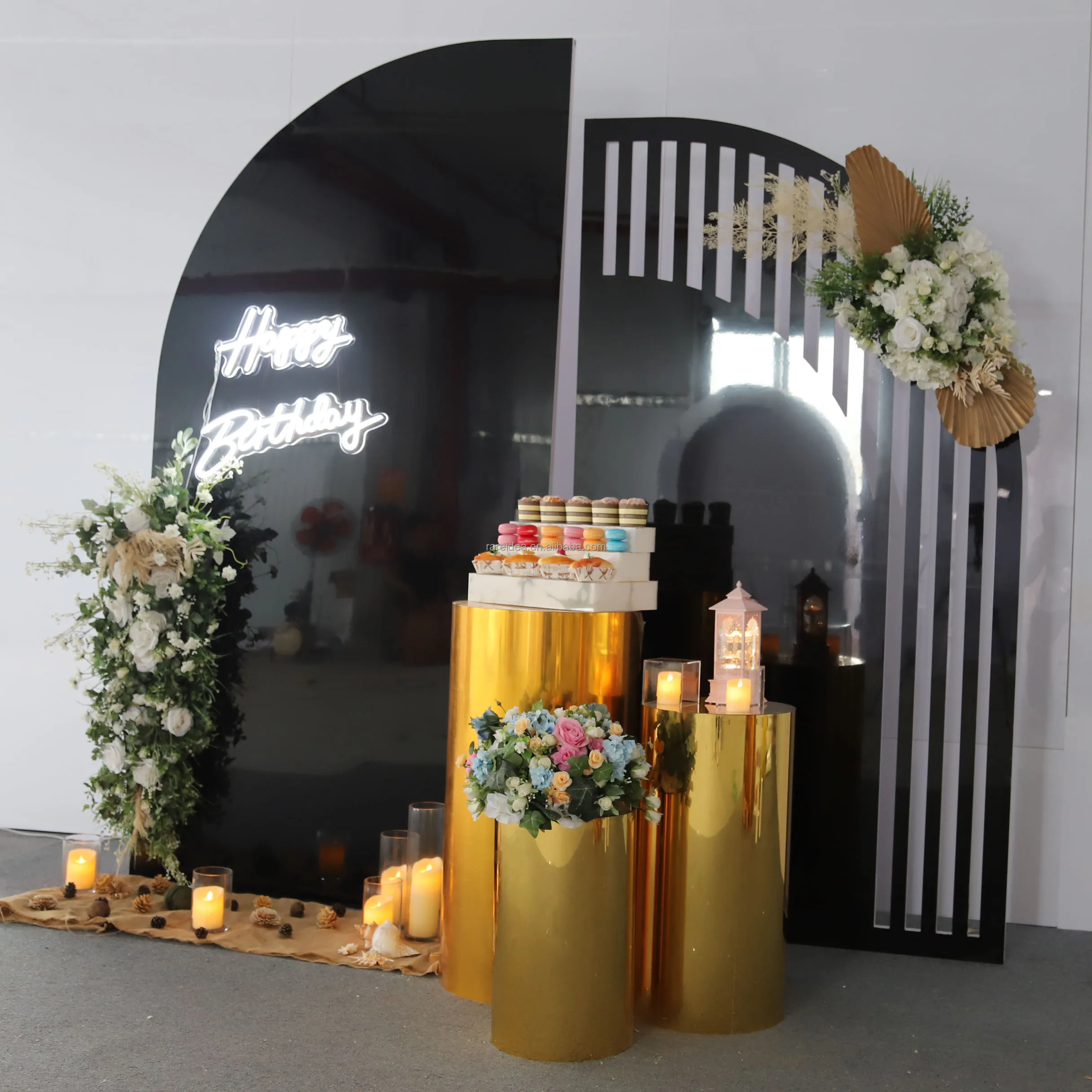 Black New Party Panels Backdrops Bridal Wedding Birthday Party Props New Decor Backdrop