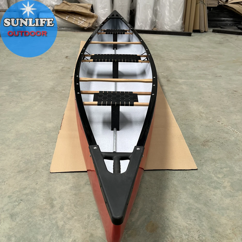 Popular Kayaks And Canoes Lightweight 3 Person Canadian Canoe Sale, High Quality Outrigger Canoe