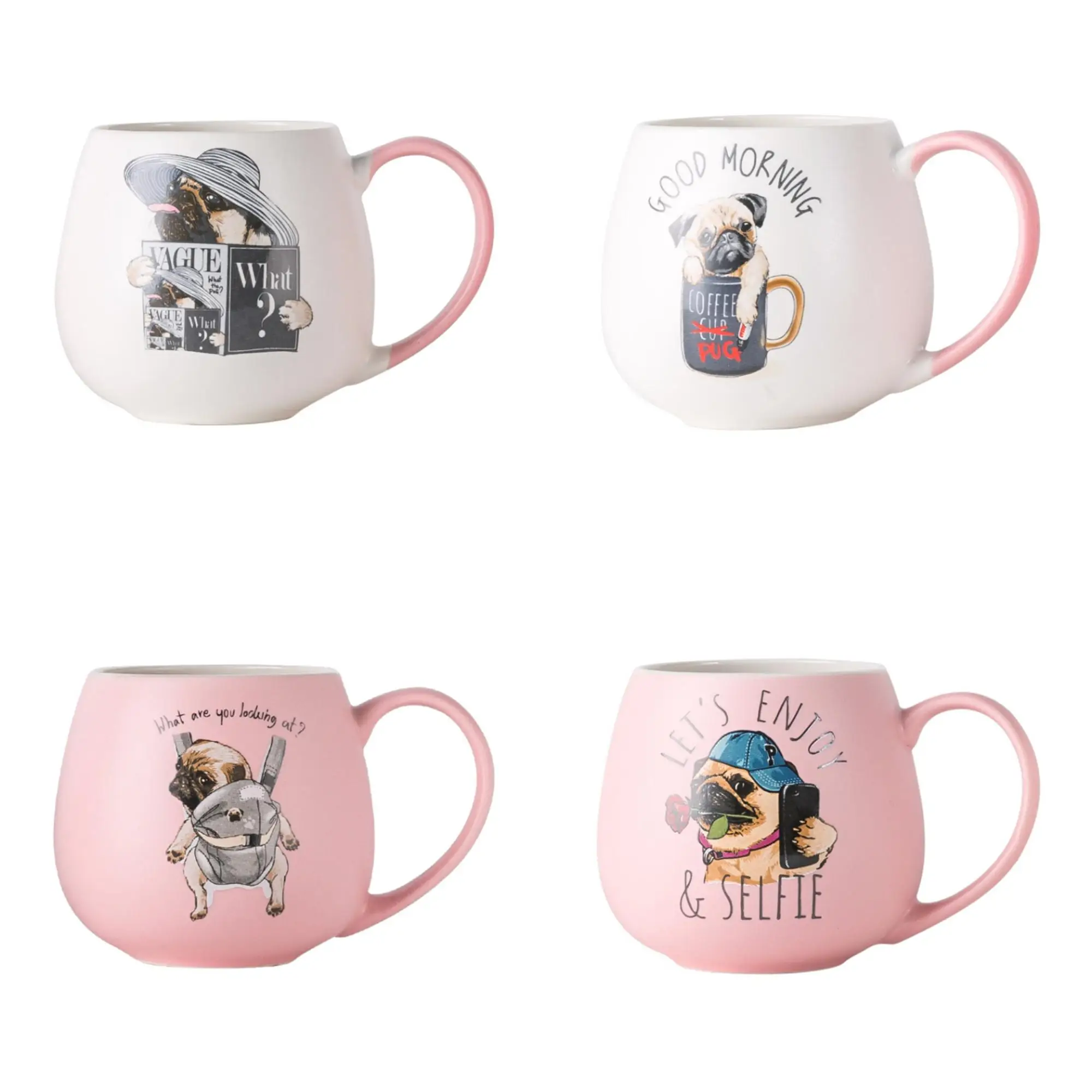Excellent Quality Dog Decal Disposable Ceramic Coffee Cups Mugs