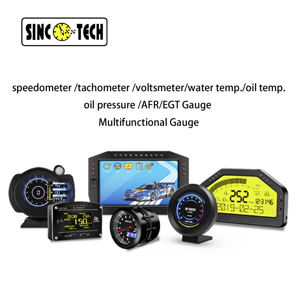  SINCO TECH 7 'ЖК Универсальный цифровая панель гонки тире Авто Спидометр Тахометр кластера многофункциональный прибор для автомобиля