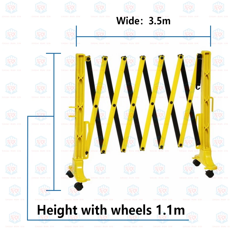 Security Folding Gate Double Diamond Details Road Manual retractable gates Pedestrian control security barrier