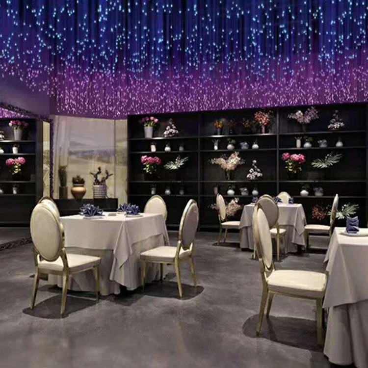 LED color fiber optic light waterproof KTV home theater bedroom restaurant bar ceiling starry sky dynamic decorative light