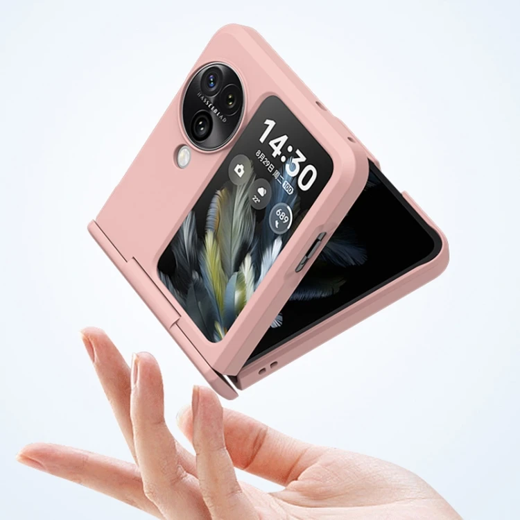 For OPPO Find N3 Flip Case, PC Skin Feel Integrated Foldable Mid Shaft Shockproof Protective Case Mobile Phone Case