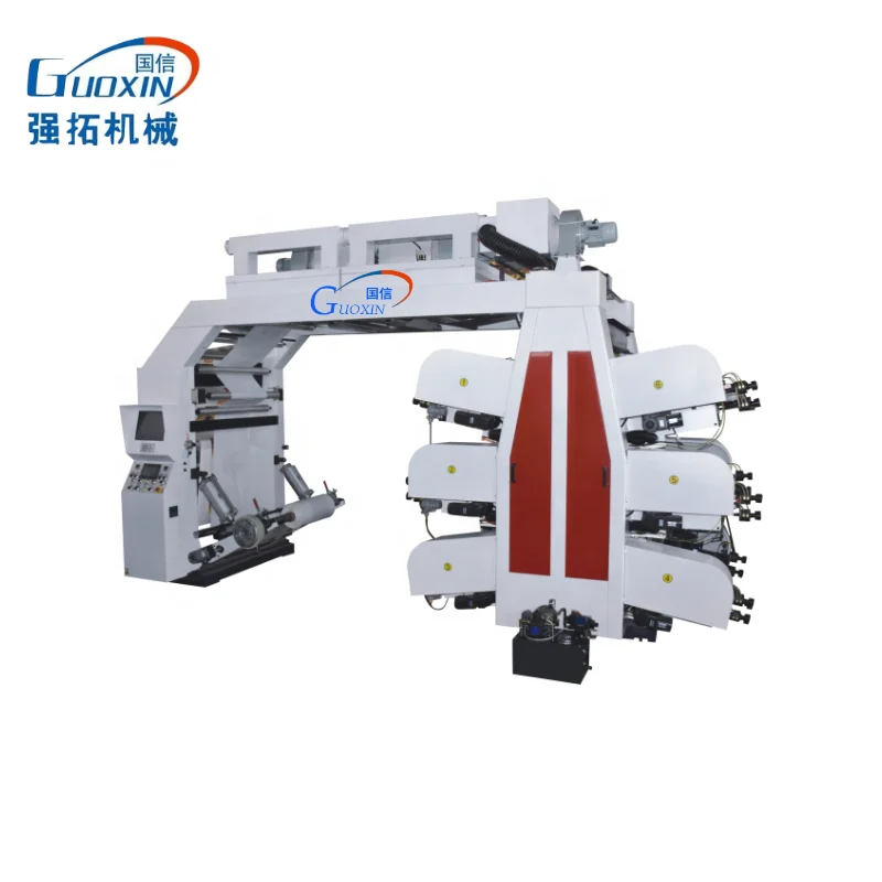 QIANGTUO Belt driving automatic plastic bags flexo printing machine 6 colors