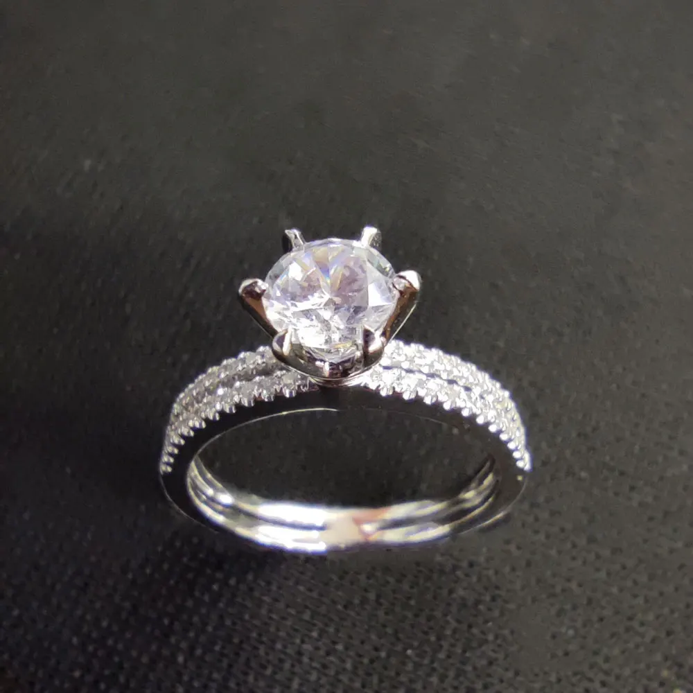  Womans rings couple real natural and original gia certified diamond engagement wedding gold engag sollitaire jewelry