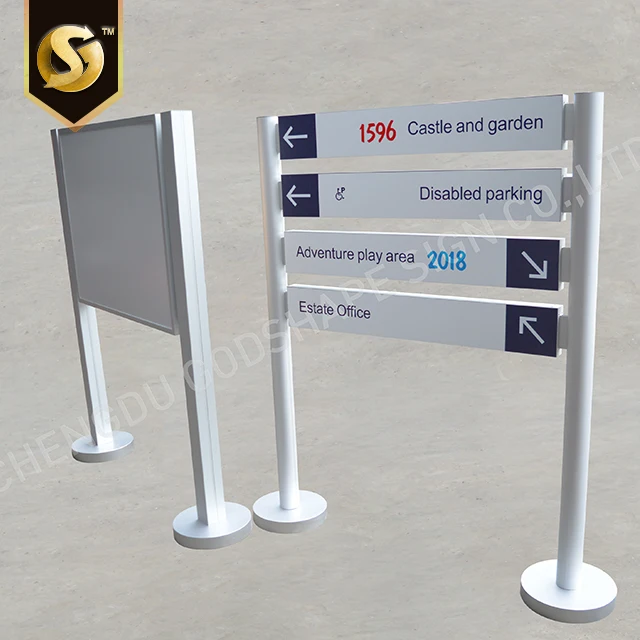 Real Estate Pylon Signage Parking Metal Sign Pylon Sign Gas Station Wayfinding Shopping Mall Pylon Sign