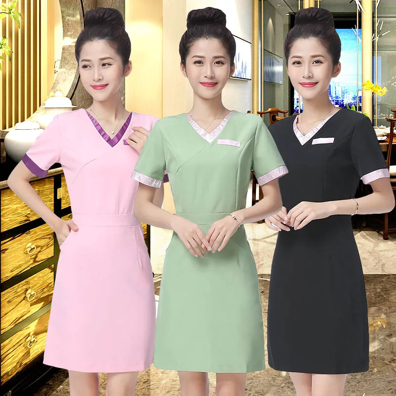 Горячая Распродажа, женская униформа для отеля, индивидуальная Униформа с логотипом для ресторана