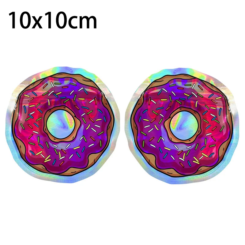 In Stock 100pcs 1g 2g Cookie Pouch Laminated Plastic Stand Up Resealable Child Proof Exit Zipper Die Cut Special Shape Mylar Bag