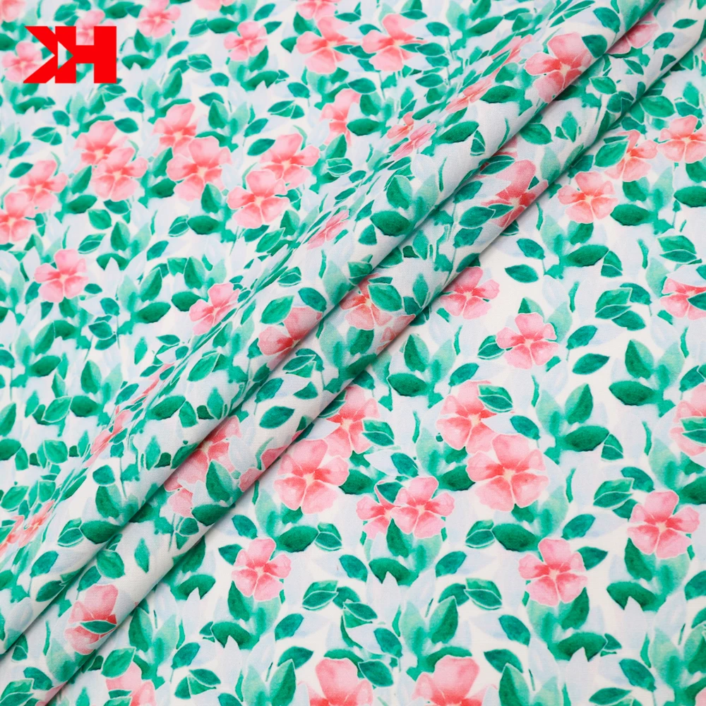 Organic Cotton Plain poplin Fabric Digital Printing Roll For DIY Shirting Making Dress Decoration