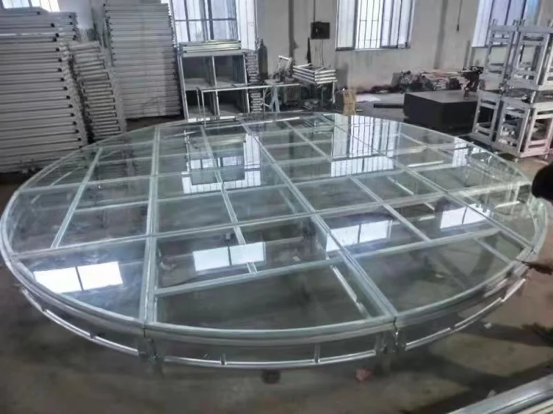 Ava Customize outdoor mobile wooden white acrylic event music performance concert aluminum round wedding portable stage platform