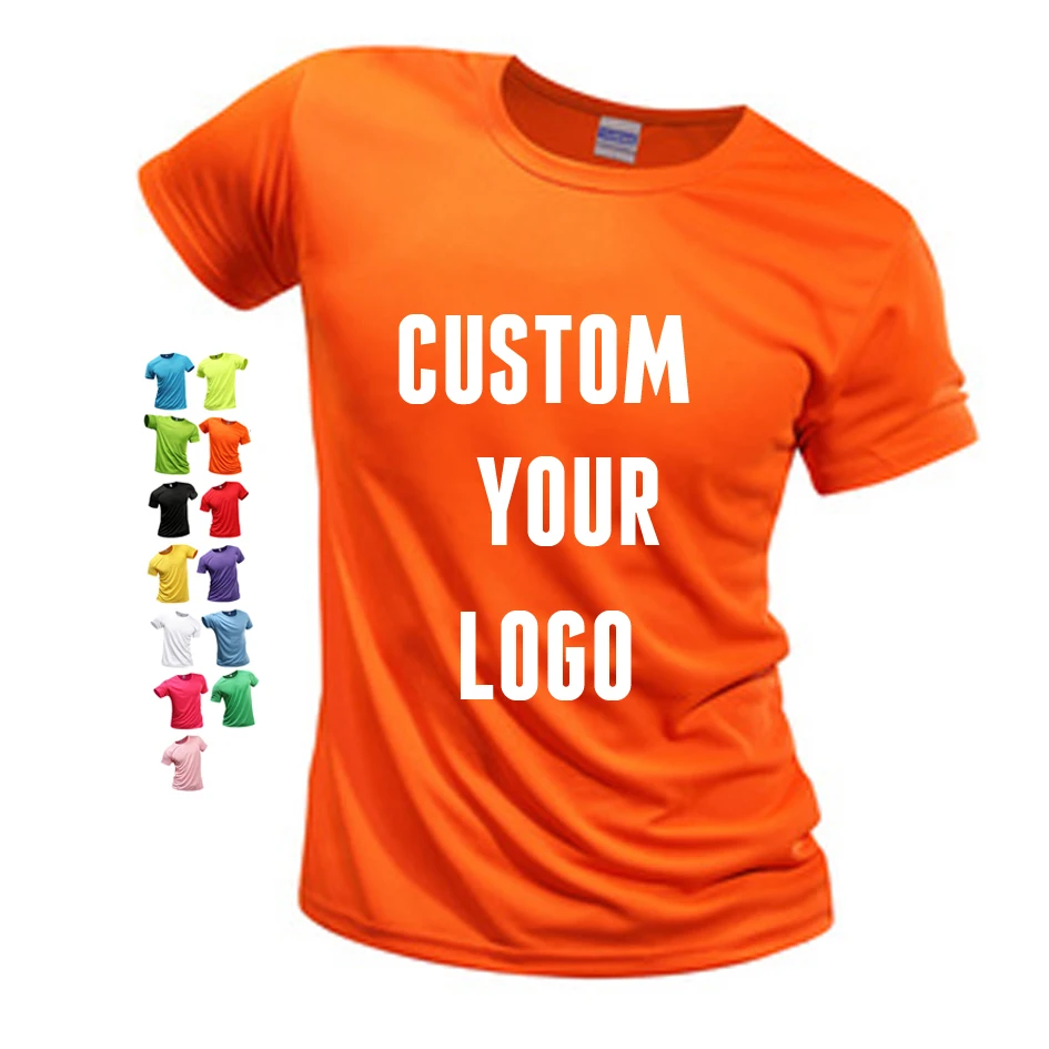 hot sale summer dry fit gym sports blank t-shirt sport  running plain tshirts custom sublimation tshirt printing logo t shirt