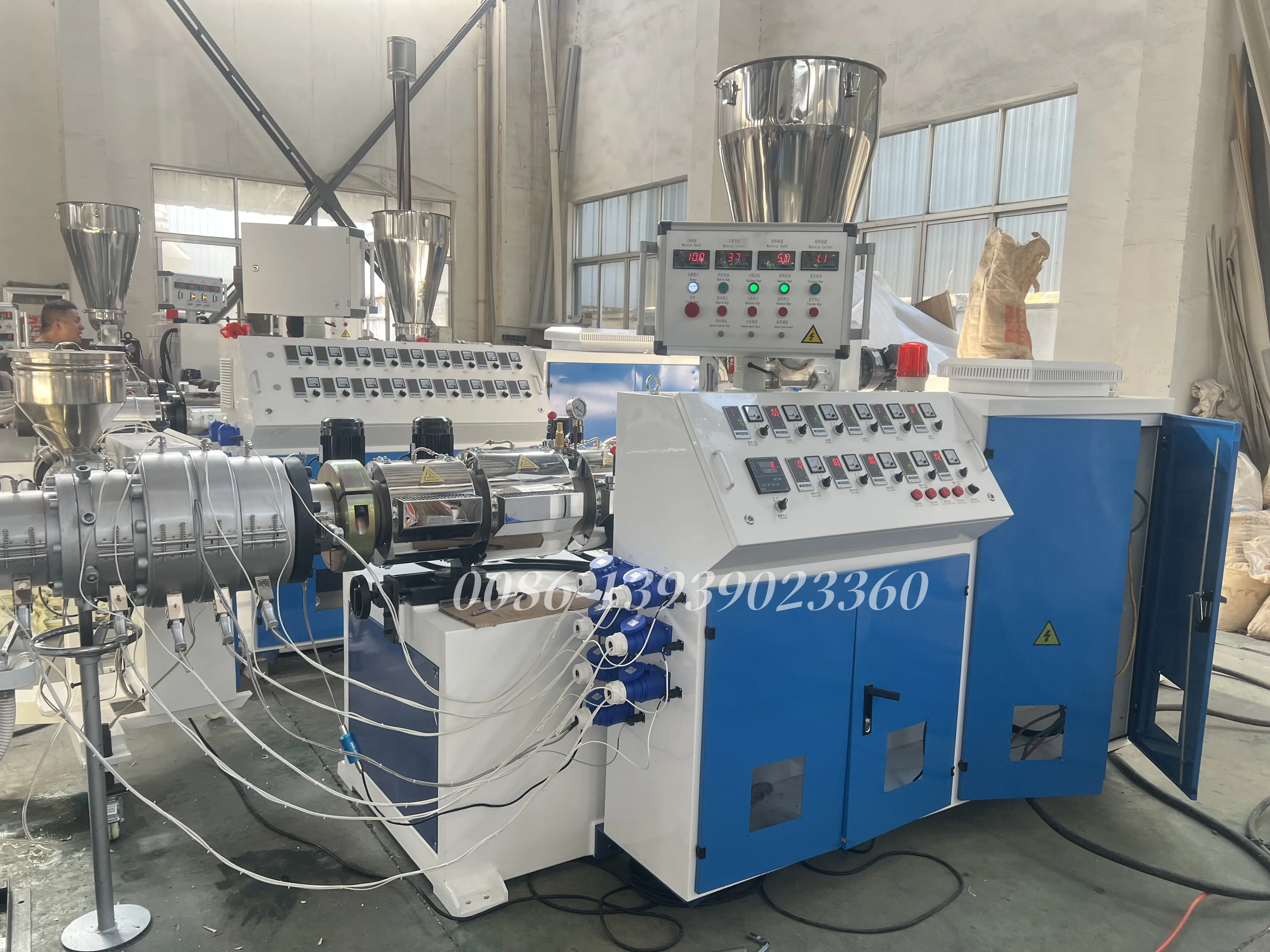 20m-110mm pvc pipe making machine/16-63mm plastic pipe extrusion production line/pvc tube machine