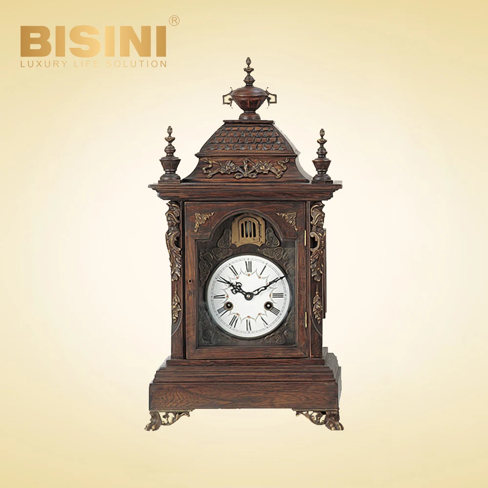 Pure copper creative Cuckoo clock mechanical clock living room solid wood household table clock