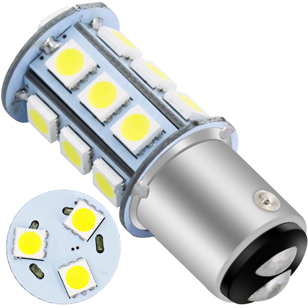 Wholesale 10-30V 198LM 1157 BA15D LED 5050 18SMD Auto White Bulb Navigation Marine Light Boat DJ160-Marine