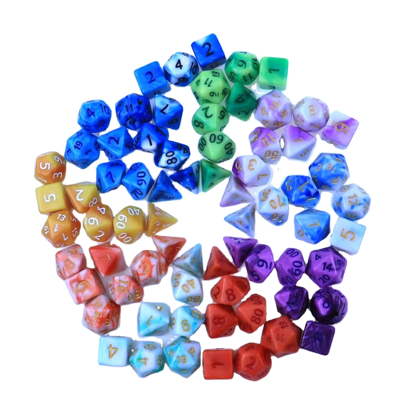 Two-color floating silk dice design wholesale dice game dice