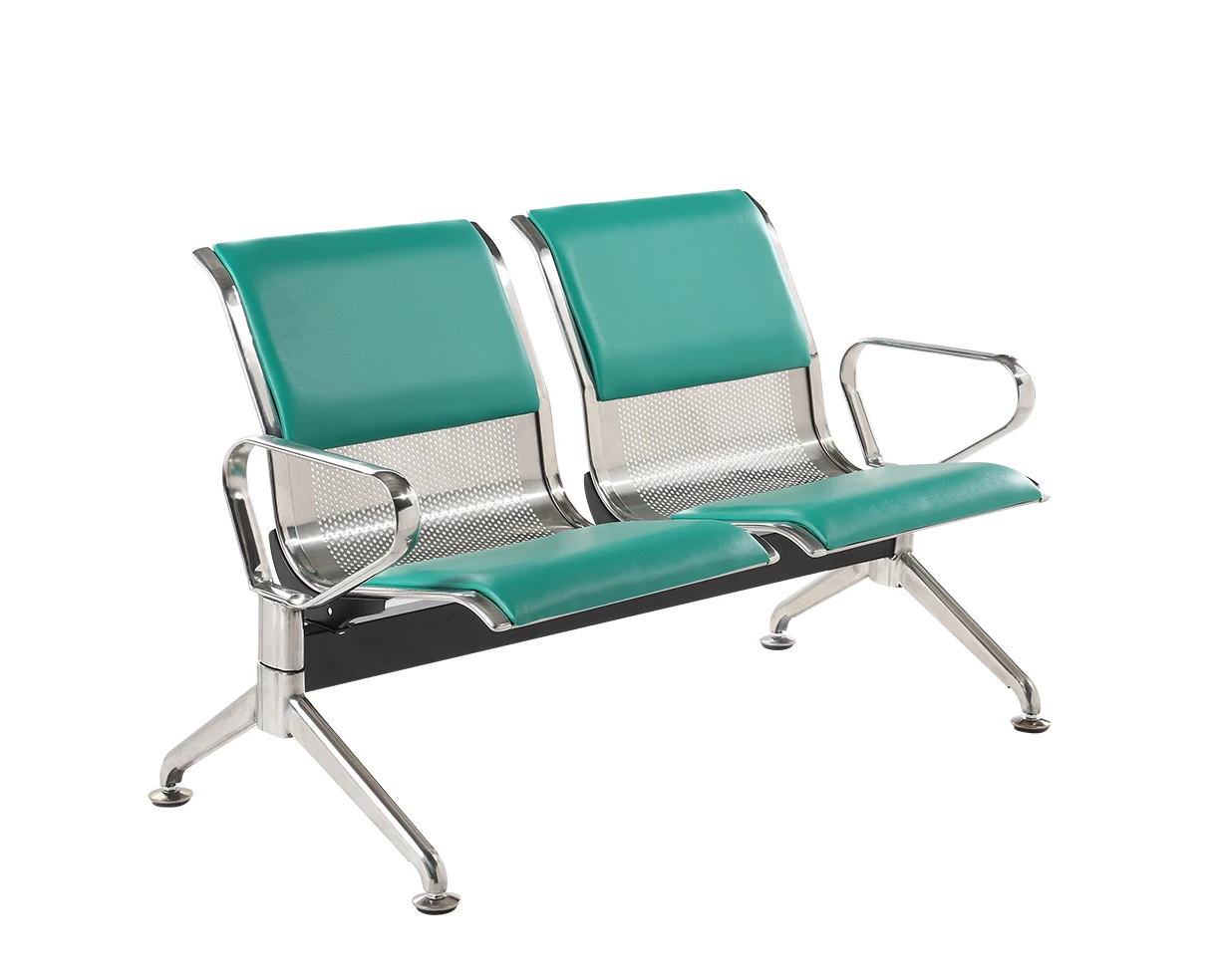 High Quality Steel Bench Seating Public Airport Mental Reception aluminum hospital waiting chair