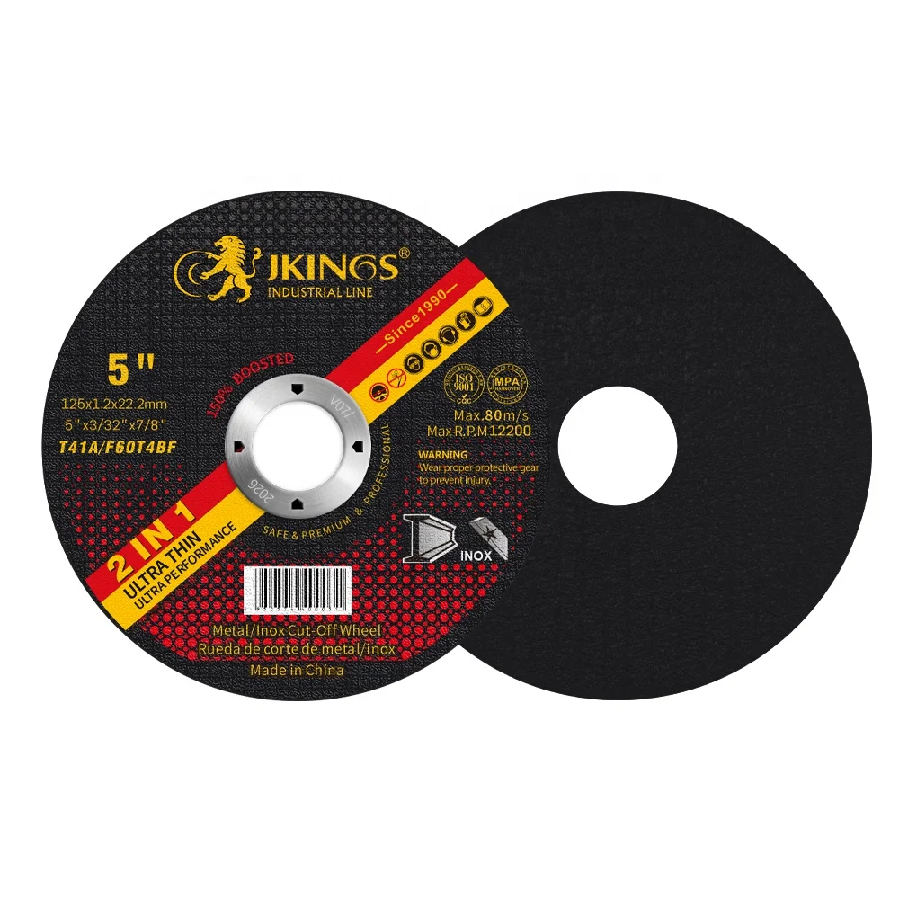 New Arrival High Quality 125*1.2*22.2 mm Aluminum Oxide Cutting Disc with Superior Safety for Metal Application