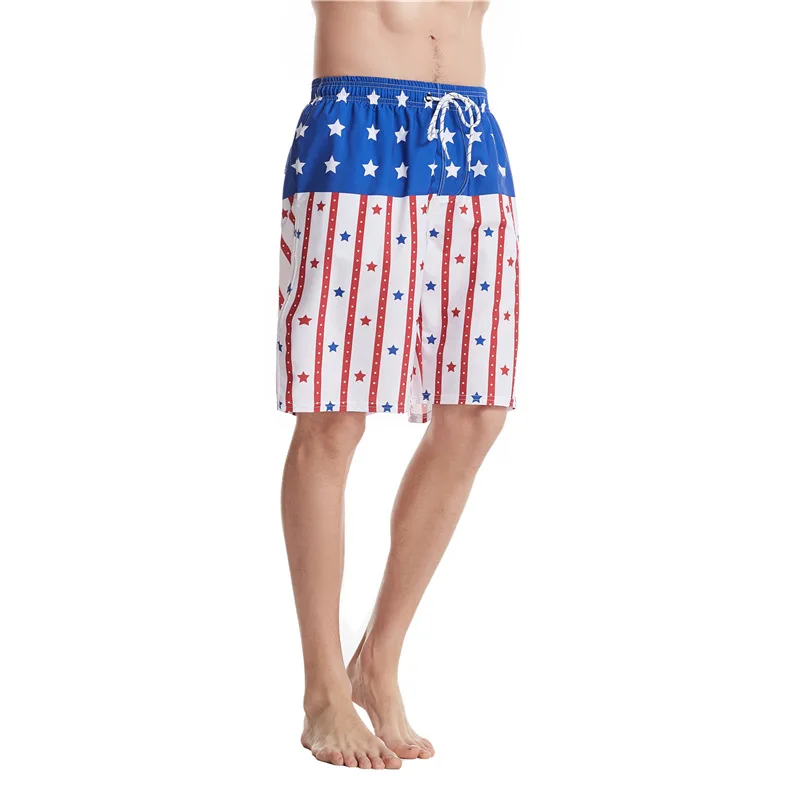 European flag printing Men Swimming Quick Drying Beach Shorts Swimwear Bermuda Surf Sport Summer Swim Trunks sport wear