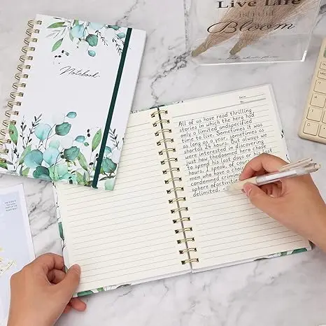 Custom Eco-Friendly Kraft Paper Journals Hardcover Notebook with Pen Personalized Promotional Office Stationery spiral notebook