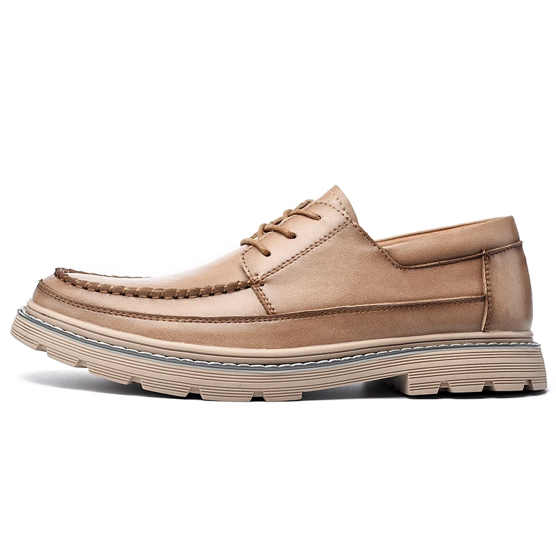 
Mens Fashion Lace-up Suede British Style Flat Heel Casual Walking Dress Shoes 