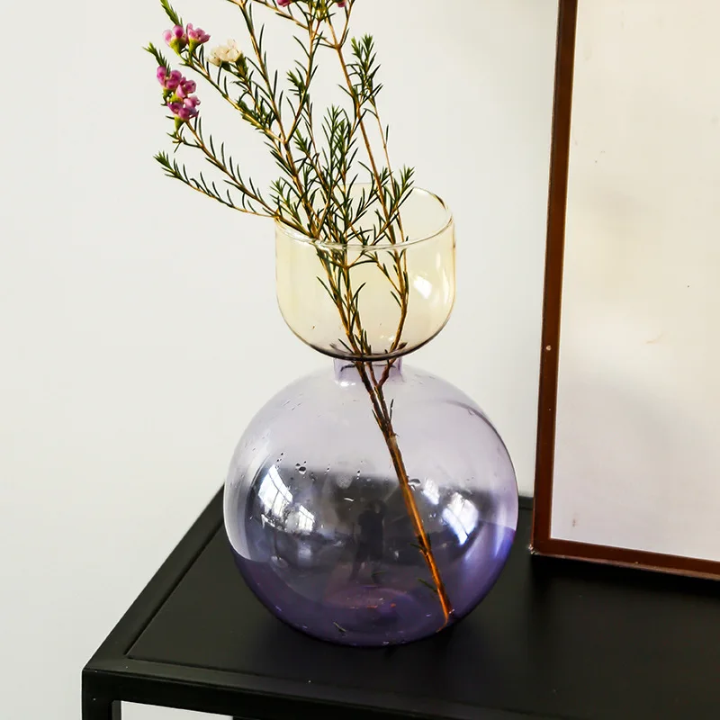 Glass Crystal Vases Large Glass Transparent Vases Hand Blown Glass Vase