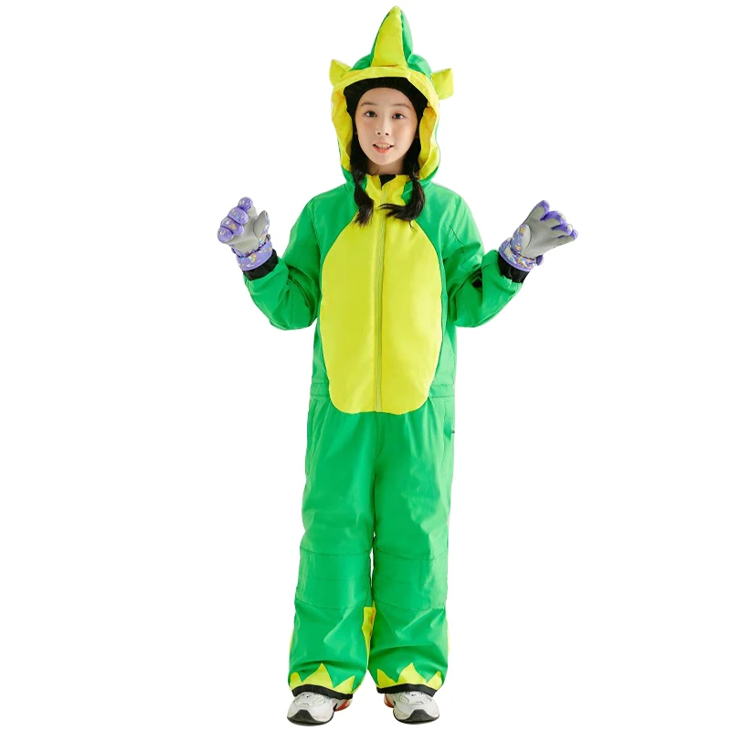 Factory OEM Custom Print Warm kids ski wear 2 pieces winter snow sport two piece kids ski suit