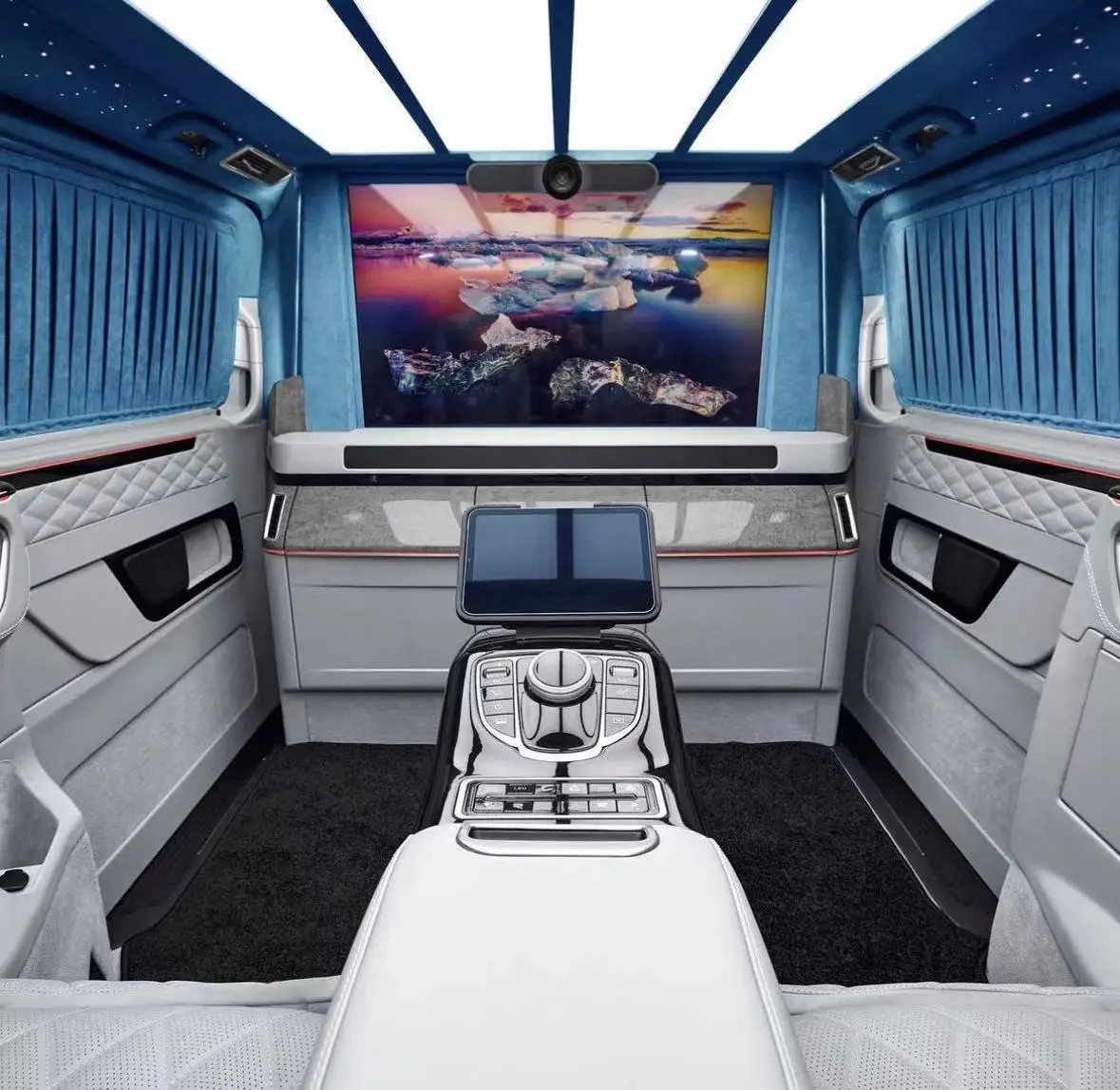 Luxury secretary seat, interior suit of commercial vehicle,Cut off the TV, coffee machine and refrigerator. for BENZ Vclass v300