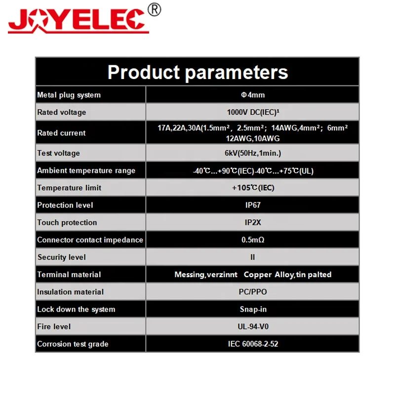 JOYELEC QY-MD-2 PV Waterproof Solar Connector Solar System Accessory For Solar Pv System solar Panel Cable Wire Connect