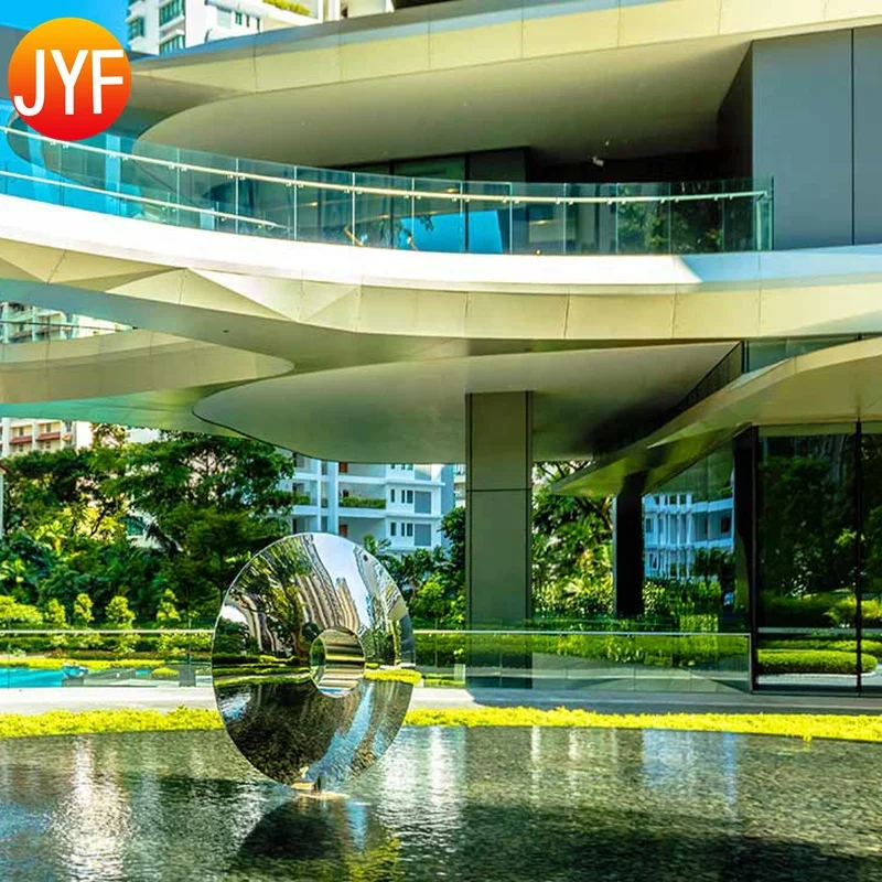 ZZ43 Outdoor Customized Mirror Polished Stainless Steel Modern Abstract Sculpture for Garden