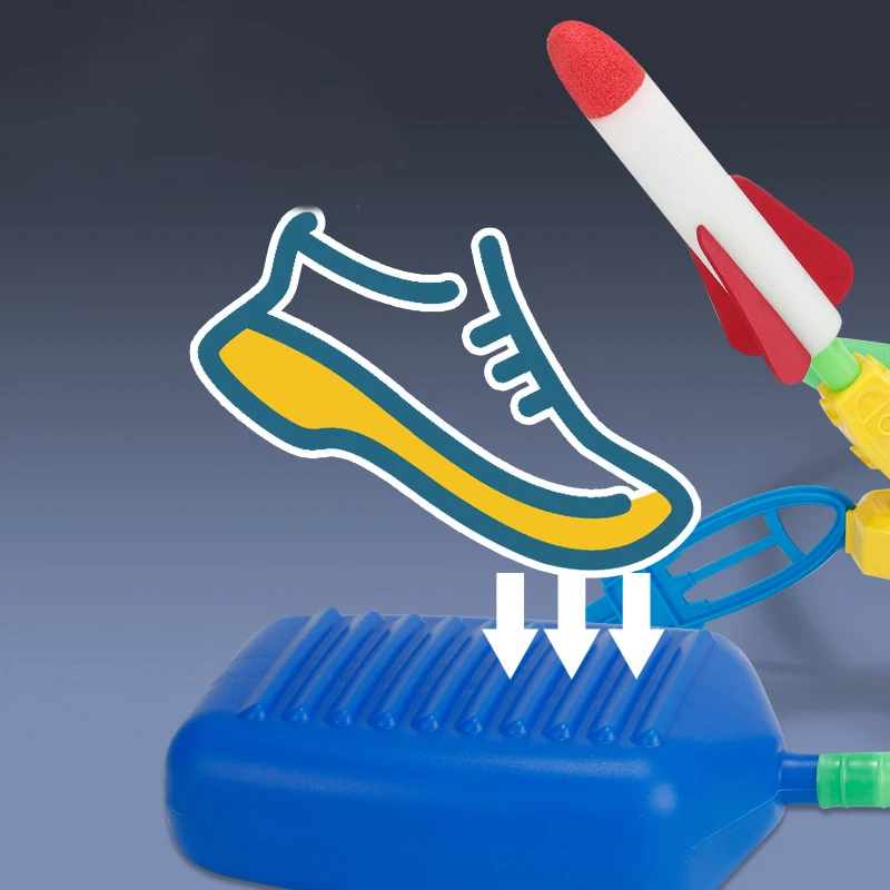 New arrival stomp rocket launcher foam planes unique tricks and adjustable launcher stand fun outdoor toys gifts for boys&girls